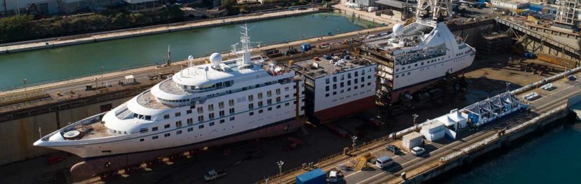 Star breeze ship undergoing remodeling