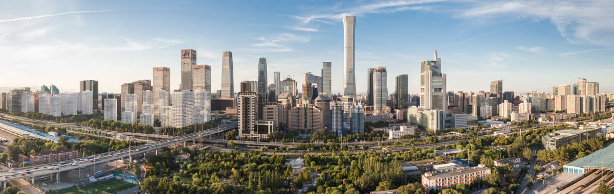 Beijing city skyline on a sunny day