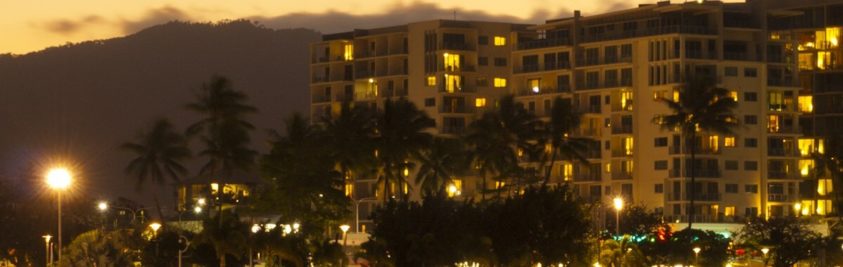 Cairns waterfront at night