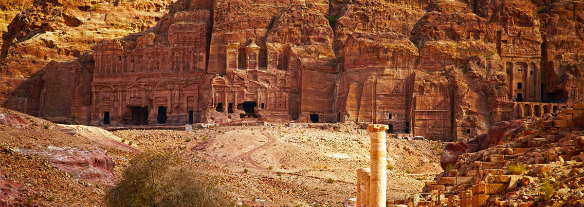 The Lost City of Petra during the day