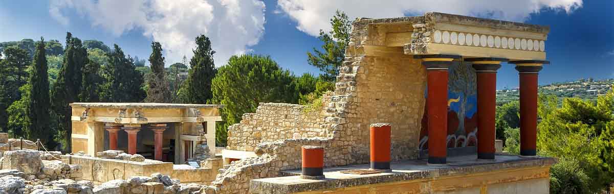 Ruins of Knossos Palace at Crete