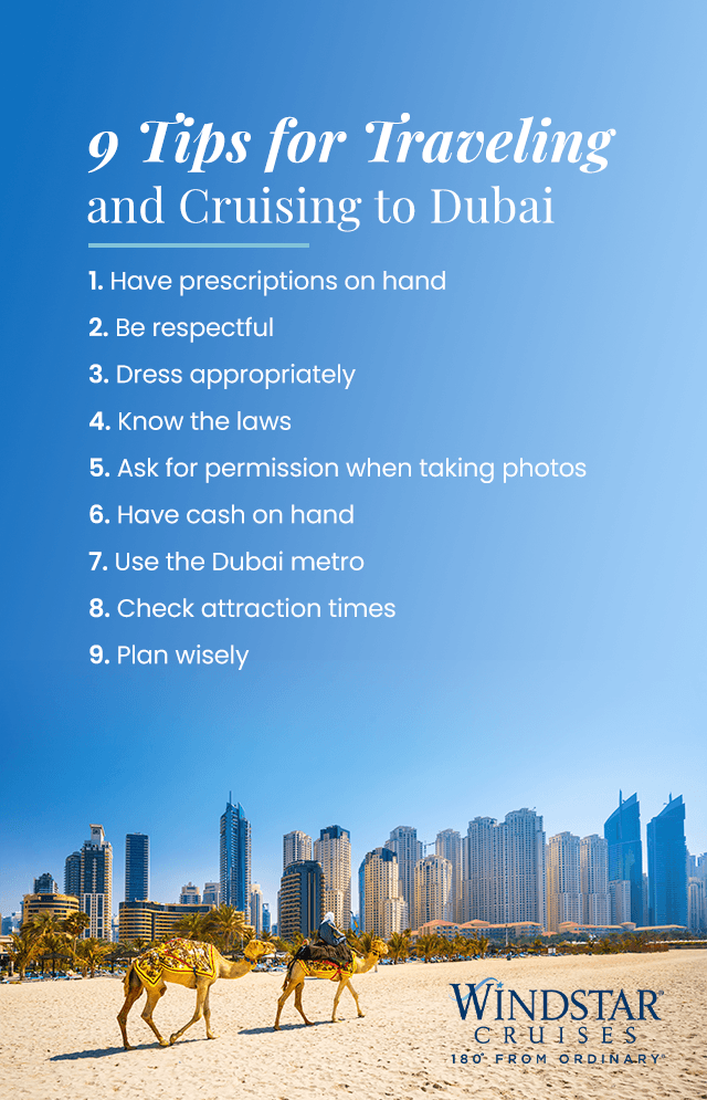 9 tips for traveling and cruising dubai