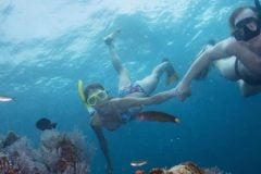 New father:son swim