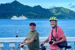 Cycling in French Polynesia with David and Chris