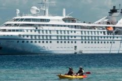 Kayaking from Windstar's marina/Harry Tarbuck